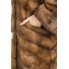 Длинная норковая шуба паломино с капюшоном (98-110А8)